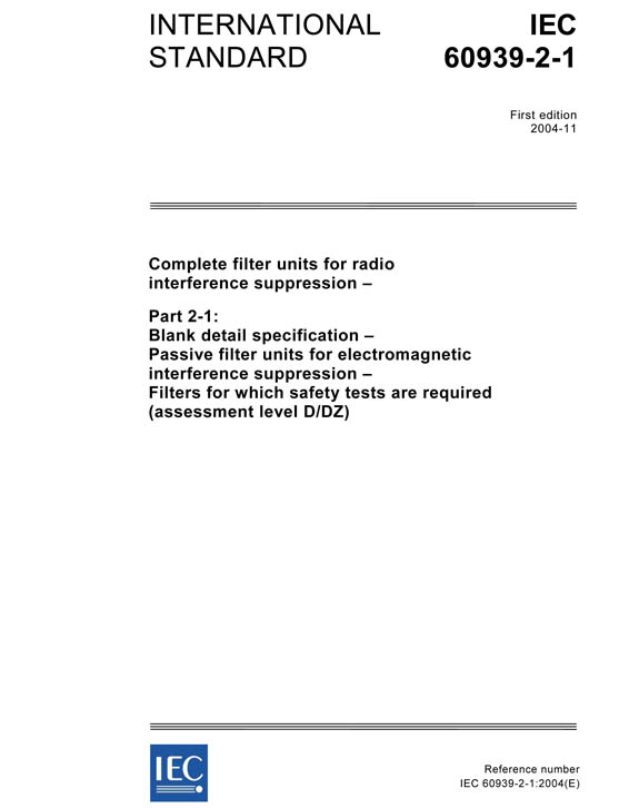 Cover IEC 60939-2-1:2004
